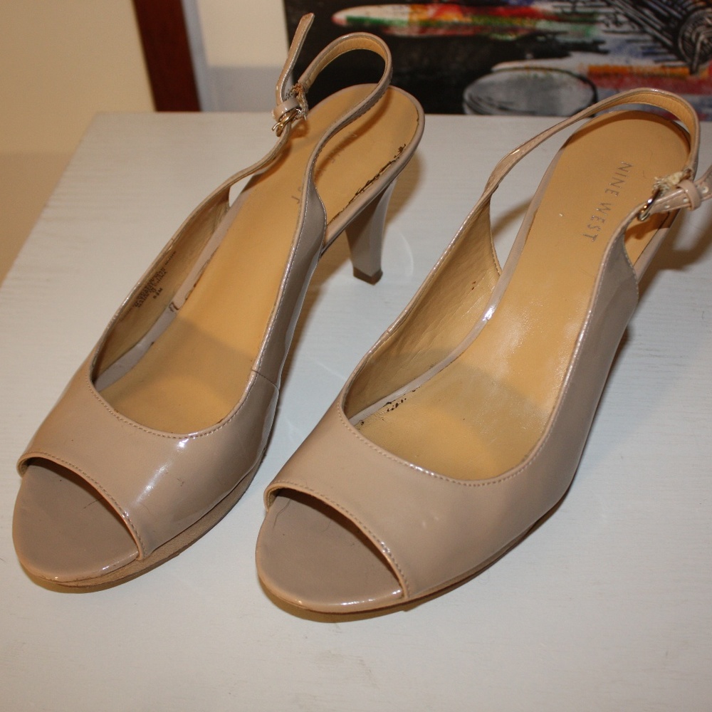 Open Toe, Heel Strap, Cream